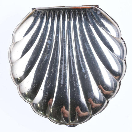 Sterling Art Deco Elgin American Beauty Compact in seashell form