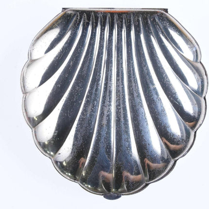 Sterling Art Deco Elgin American Beauty Compact in seashell form