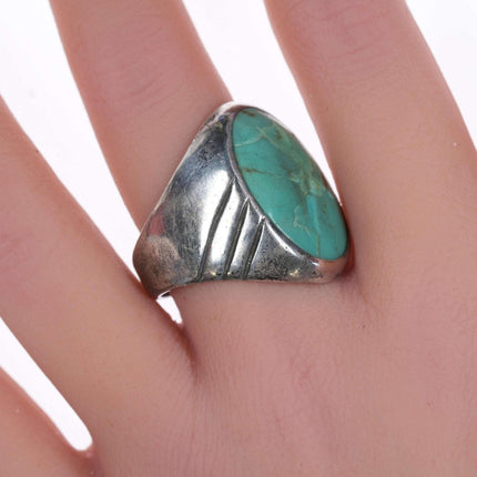 sz10 Vintage Sterling and turquoise ring