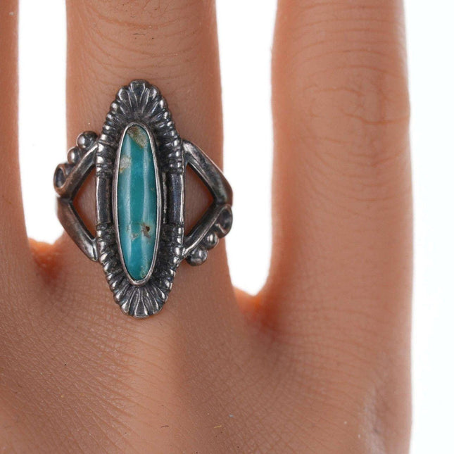 c1940's Maisels Native American Sterling and turquoise ring