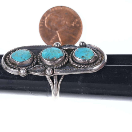 c1950's Vintage Navajo Sterling turquoise ring