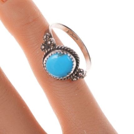 sz9.75 Vintage Native American Sterling Turquoise ring