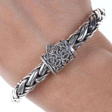 Heavy Retro Byzantine sterling bracelet