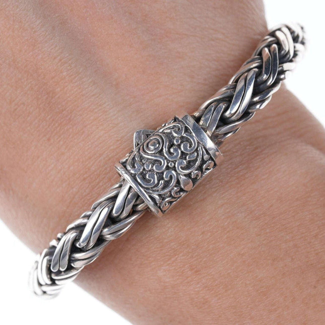 Schweres byzantinisches Sterling-Armband im Retro-Stil