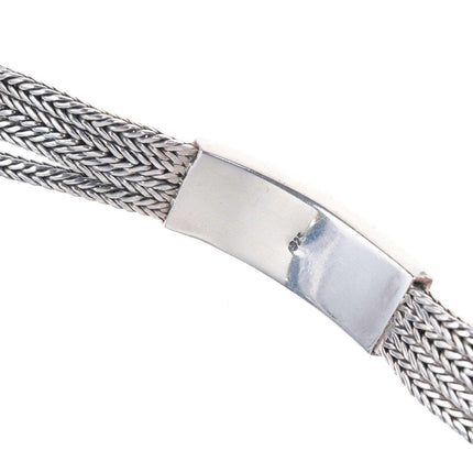 Schweres mehrreihiges Retro-Armband aus byzantinischem Sterlingsilber