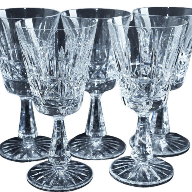 Waterford Kylemore Cut Crystal Claret Weine (5)