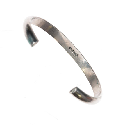 6 5/8" G Native American Sterling stamped cuff bracelet