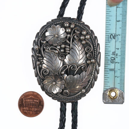 36.5" Vintage Dawn Lucas Navajo sterling bolo tie