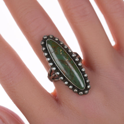 sz7 Vintage Southwestern sterling and turquose ring