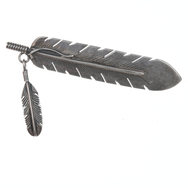 Large Harvey Mace Navajo feather pin