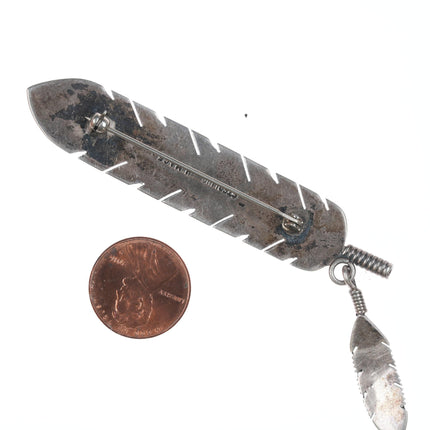 Large Harvey Mace Navajo feather pin