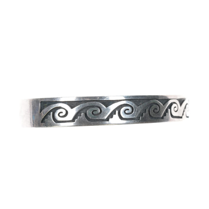 7" Marvin Lucas, Effie Tawahongva Hopi overlay Sterling cuff bracelet