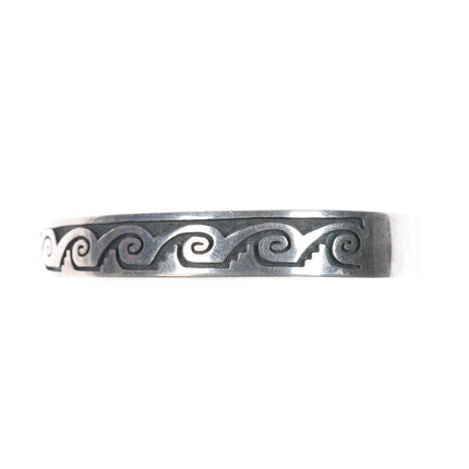 7" Marvin Lucas, Effie Tawahongva Hopi overlay Sterling cuff bracelet