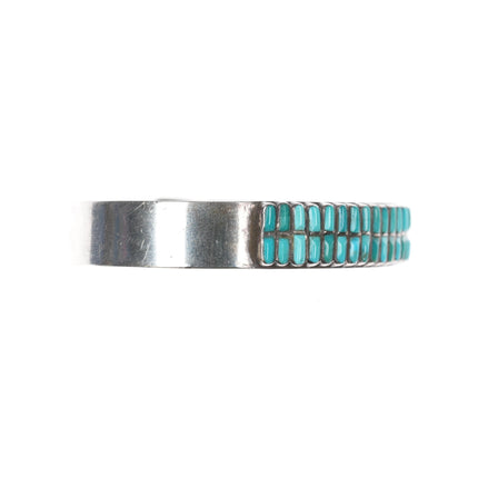 6.25" Hechilay Zuni Turquoise channel inlay cuff bracelet