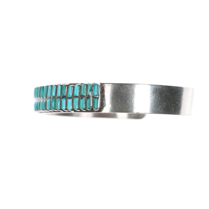 6.25" Hechilay Zuni Turquoise channel inlay cuff bracelet