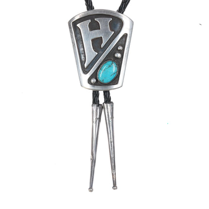 c1960 c-31 Carlos Diaz Sterling Modernist H bolo tie