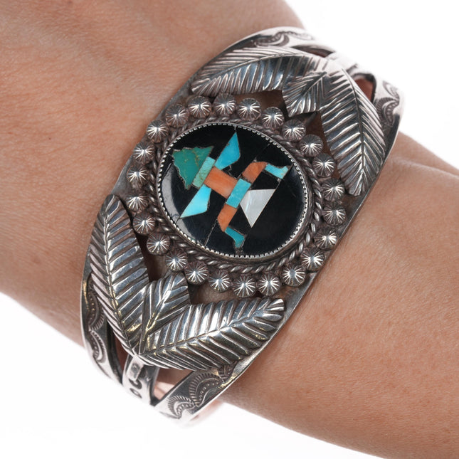 7" c1940's John Gordon Leak (Leekity) Zuni Knifewing cuff bracelet