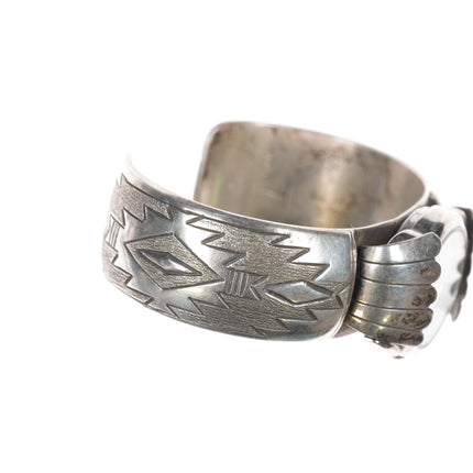 6 3/8" Vintage Navajo sterling watch cuff bracelet