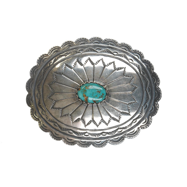 Mary Joe Navajo Sterling and turquoise belt buckle