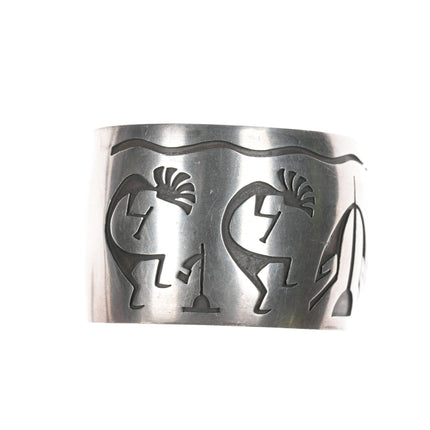 6.5" Southwestern sterling Kokopelli cuff bracelet