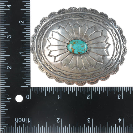 Mary Joe Navajo Sterling and turquoise belt buckle