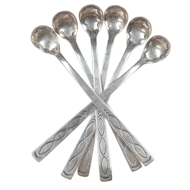 Vintage Navajo Sterling Iced tea spoon set