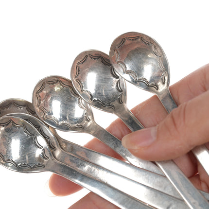 Vintage Navajo Sterling Iced tea spoon set