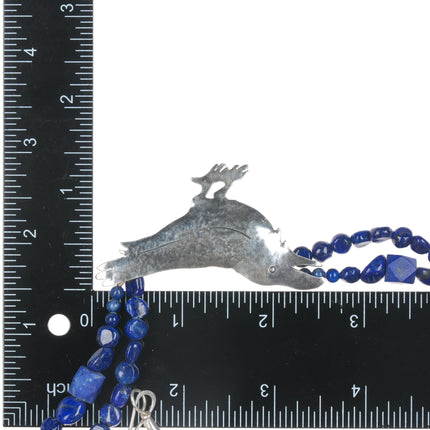 Artisan Sterling/Lapis bird necklace