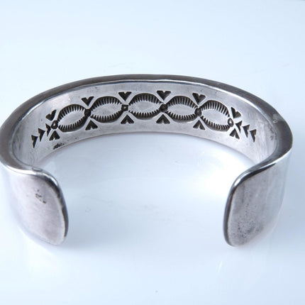 6.5" Bruce Morgan Navajo 14K & Sterling Silver Heavy Cuff Bracelet