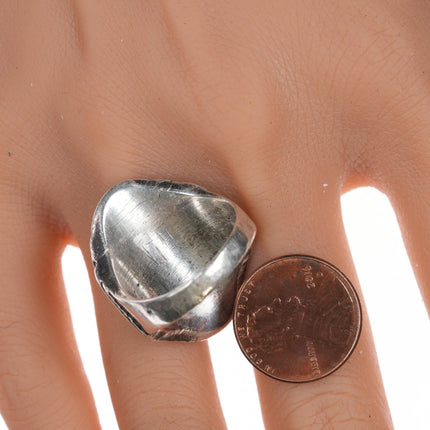 sz9.75 c1940's Native American silver and turquoise ring