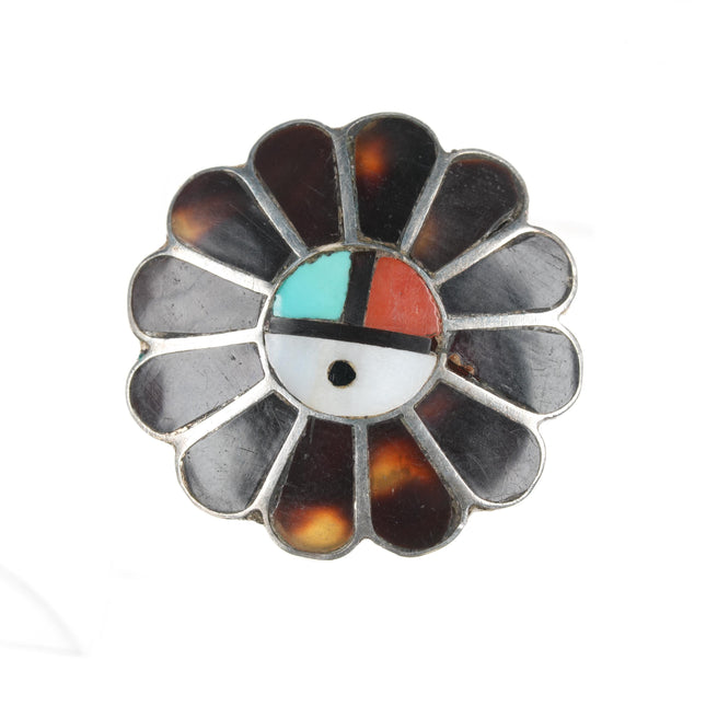 sz6 A Gasper Zuni channel inlay sterling ring