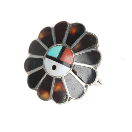 sz6 A Gasper Zuni channel inlay sterling ring