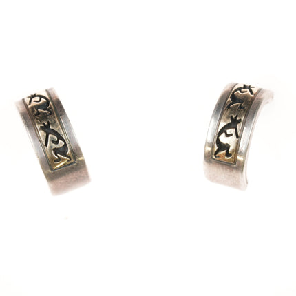 Rhoda Jack Navajo Bear 14k/Sterling overlay style earrings