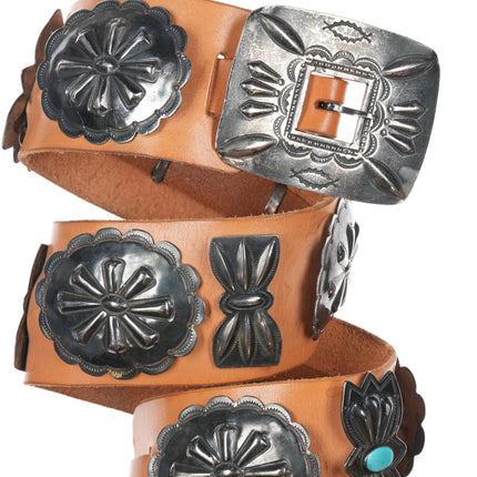 40's-50's Navajo Silver butterfly concho belt