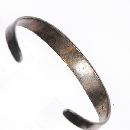 6.5" Vintage Navajo silver chip inlay bracelet