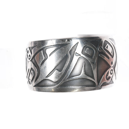 7" Large Danny Dennis Northwest Coast Frog Clan Native American cuff Bracelet