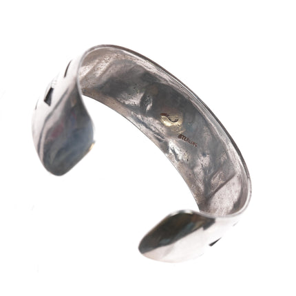 6.25" Willie Yazzie, Sr. (Navajo), 1928-1999 silver/copper overlay cuff bracelet