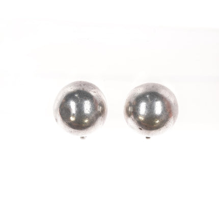 William Spratling Silver Dome screw back earrings