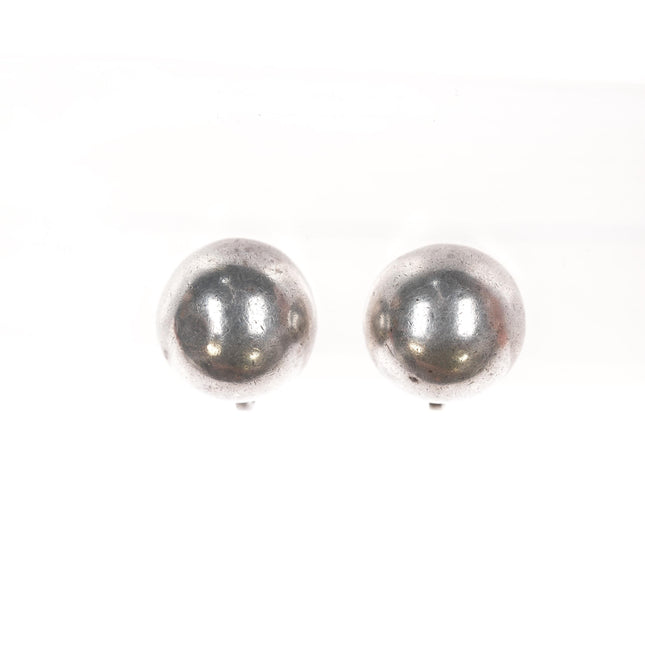 William Spratling Silver Dome screw back earrings