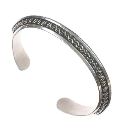 6.5" Roger Skeet Jr Navajo Ingot silver Carinated Cuff bracelet