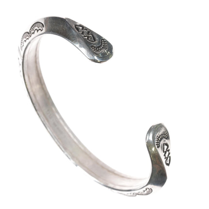 6.5" Roger Skeet Jr Navajo Ingot silver Carinated Cuff bracelet