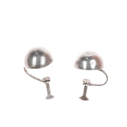 William Spratling Silver Dome screw back earrings