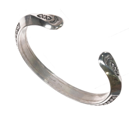 6.5" Roger Skeet Jr Navajo Ingot silver Carinated Cuff bracelet