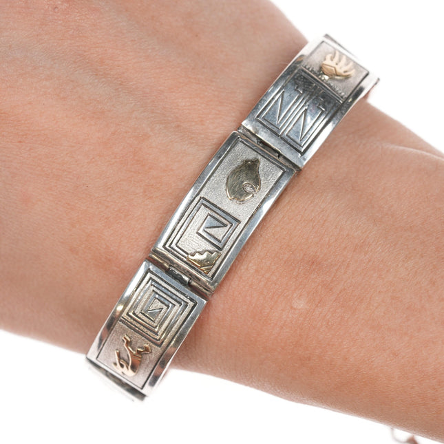 7" Lee Bennett Navajo 14k/Sterling link bracelet