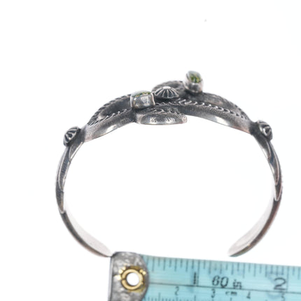 Gelang manset perak cor dan pirus 6,25" Robert K. Deutsawe Laguna/Zuni