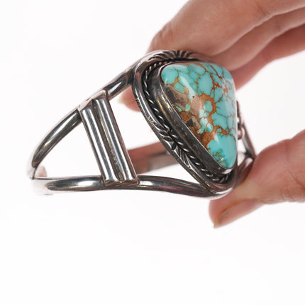 6.25" Tom Willeto Royston turquoise silver cuff bracelet