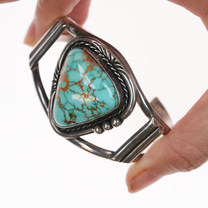 6.25" Tom Willeto Royston turquoise silver cuff bracelet