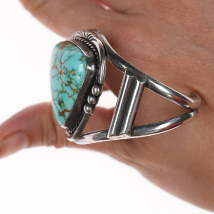 6.25" Tom Willeto Royston turquoise silver cuff bracelet