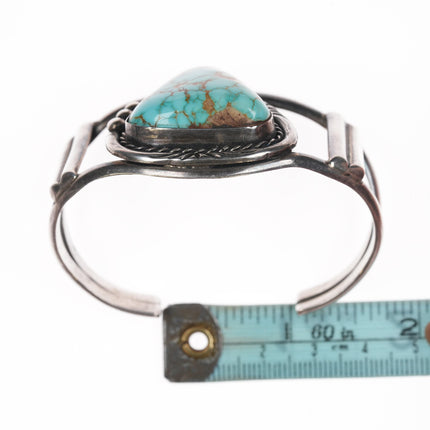 6.25" Tom Willeto Royston turquoise silver cuff bracelet