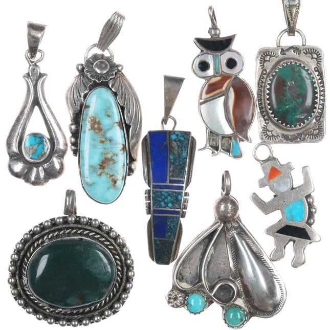 Vintage Collection - Native American silver and stone pendants/charms